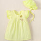 Kid Fashion Ready Stock Girls Outfits Sleeveless Solid Color Summer Dress With Hat 2Pcs Clothes Set ZX-ZB001