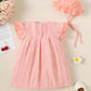 Kid Fashion Ready Stock Girls Outfits Sleeveless Solid Color Summer Dress With Hat 2Pcs Clothes Set ZX-ZB001
