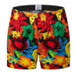 Men's Plaid Print Boxer Shorts 100% Polyester Soft Stretchy Blended Woven Elastic Plus Size Drawstring Men's Shorts