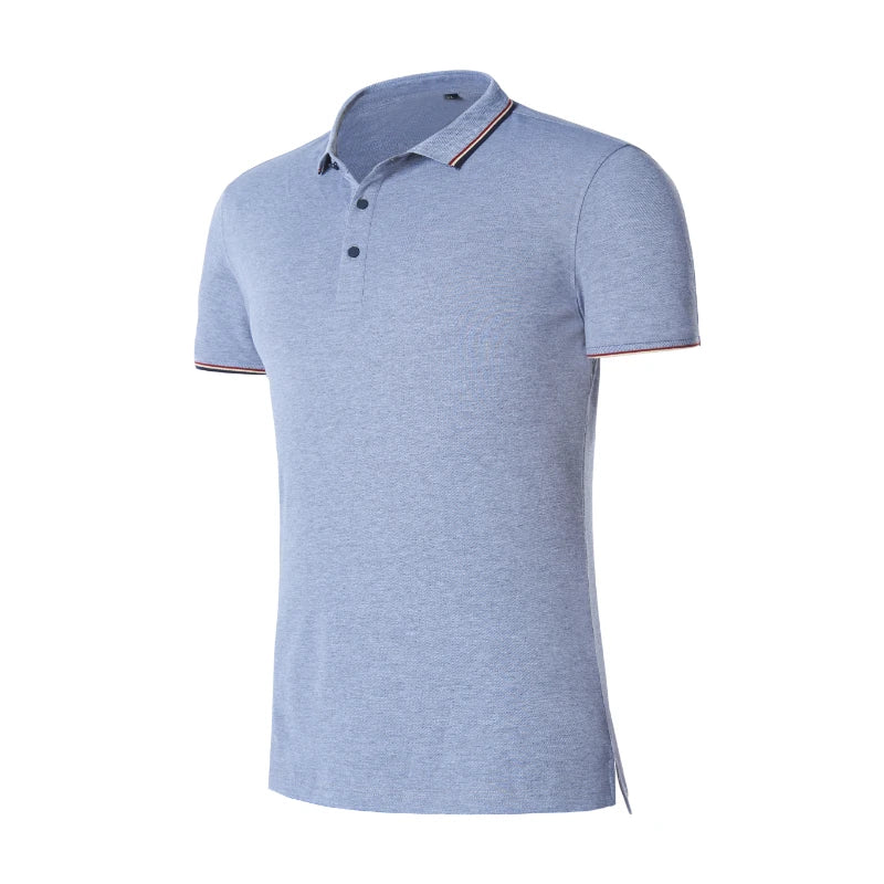 Men'S Polo Shirt Blank Customized Logo Short Sleeve Cotton High Quality Men'S Golf Shirt
