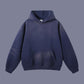 OEM/ODM Custom Logo 375g Autumn Winter American Loose Wash Water Make Fleece Hooded Sweater Solid Color Hoodie