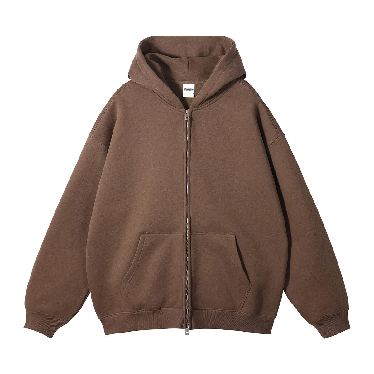 Men Hoodie Double-ended Zipper Pullover High Quality Blank Zip up Hoodies Fleece Cotton 350g Mens Hooded Jacket