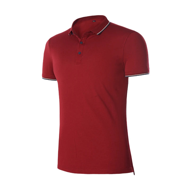 Men'S Polo Shirt Blank Customized Logo Short Sleeve Cotton High Quality Men'S Golf Shirt