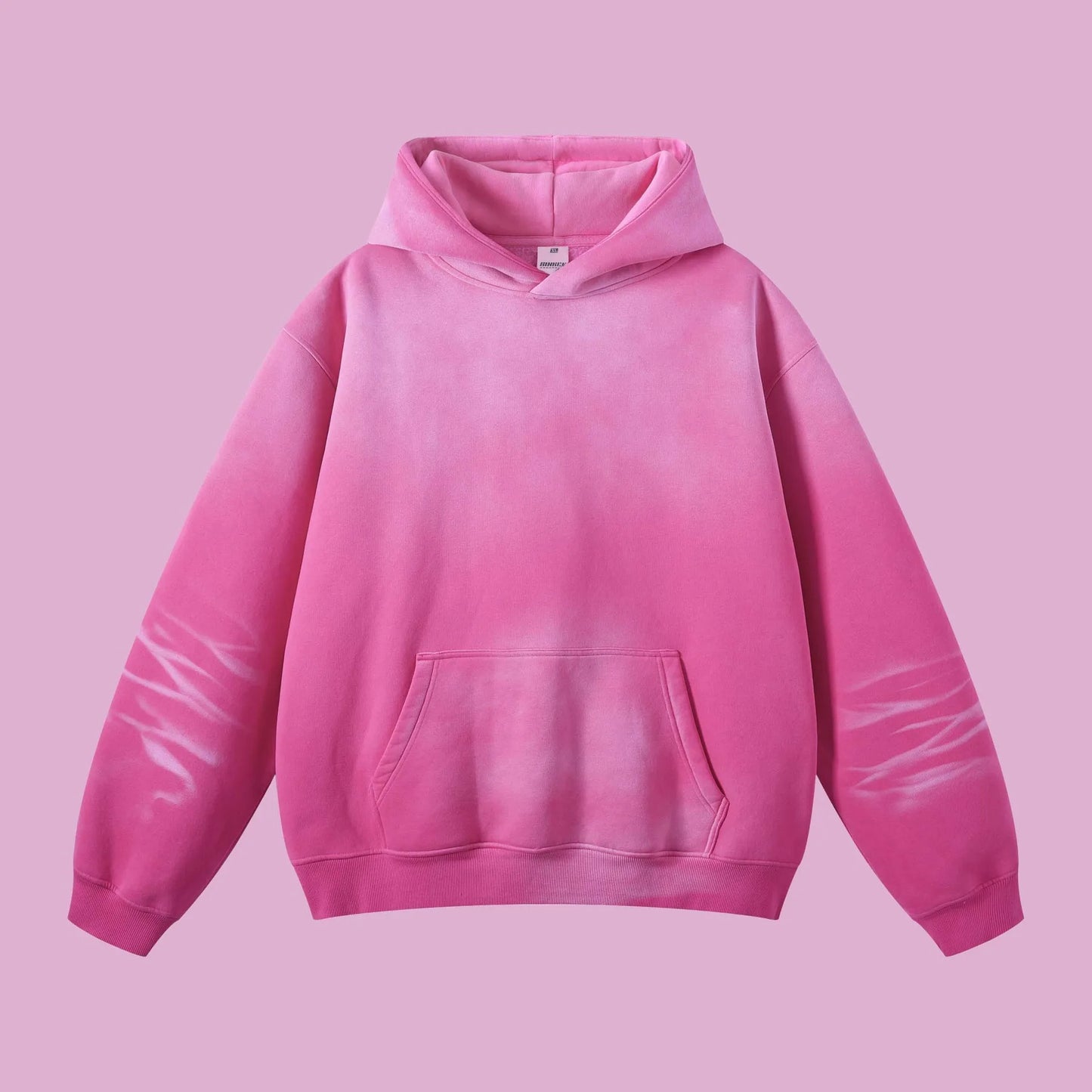 OEM/ODM Custom Logo 375g Autumn Winter American Loose Wash Water Make Fleece Hooded Sweater Solid Color Hoodie