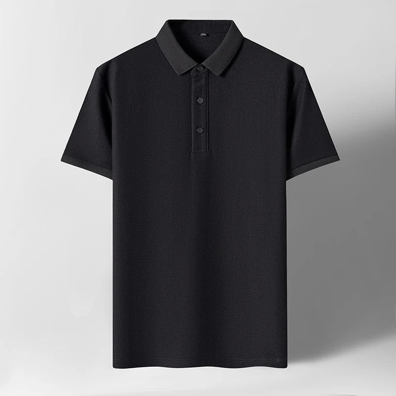 Man Quick Dry Polo Shirts Custom Logo Stiff Collar with Funny Pattern Polyester Cotton Material Quick Delivery Golf Shirts