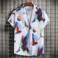 Abstract Art Men's Shirt | Minimalist Brush Stroke Short Sleeve Shirts