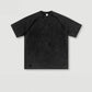 330 Grams 100% Cotton American Retro Heavyweight Washed Batik Terry T-shirt Wrecked Curled Large Size Short-sleeved Men