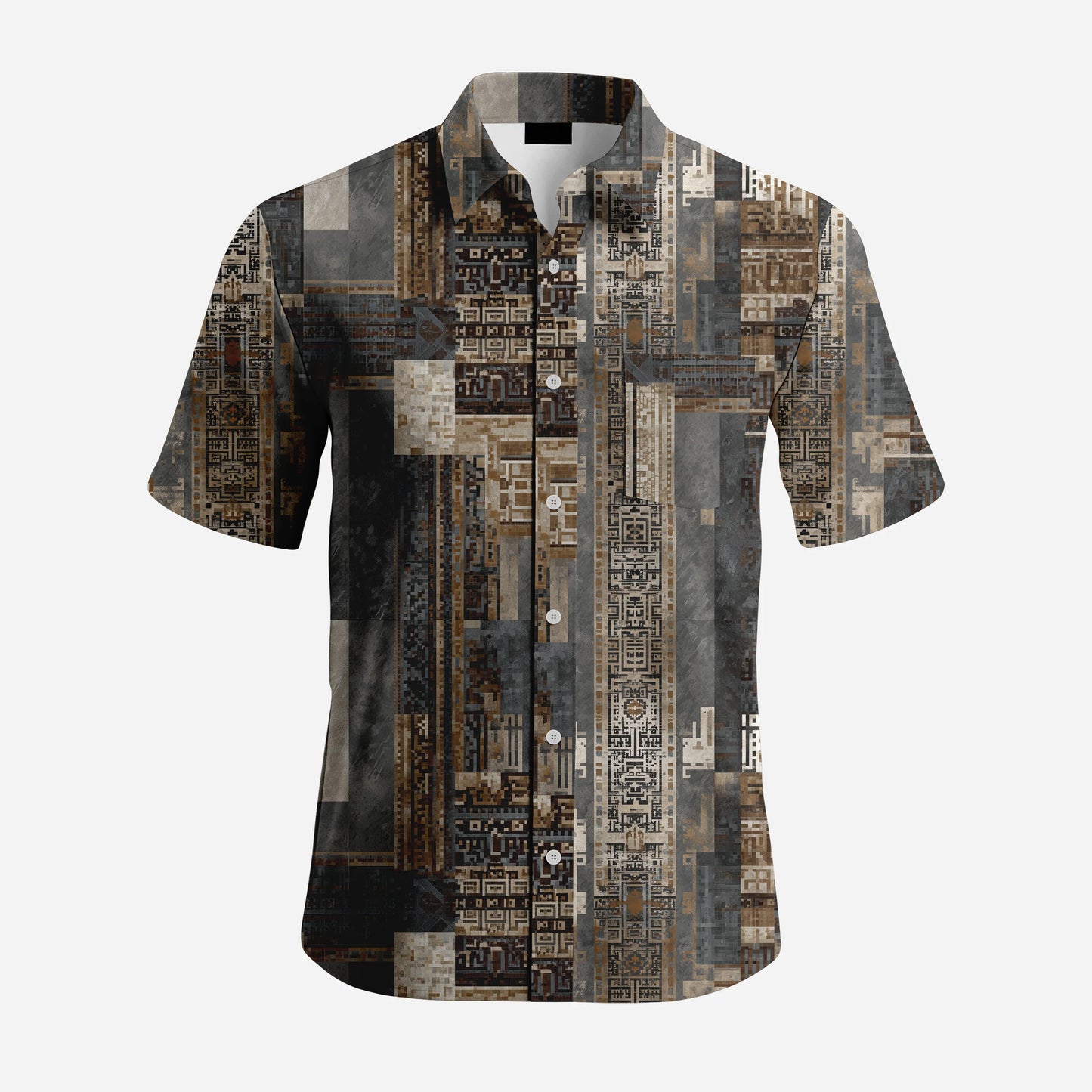 New Summer Fashion Custom Floral Printed Mens Hawaii Beach Shirt Short Sleeve Digital Printing Casual Men's Hawaiian Shirt