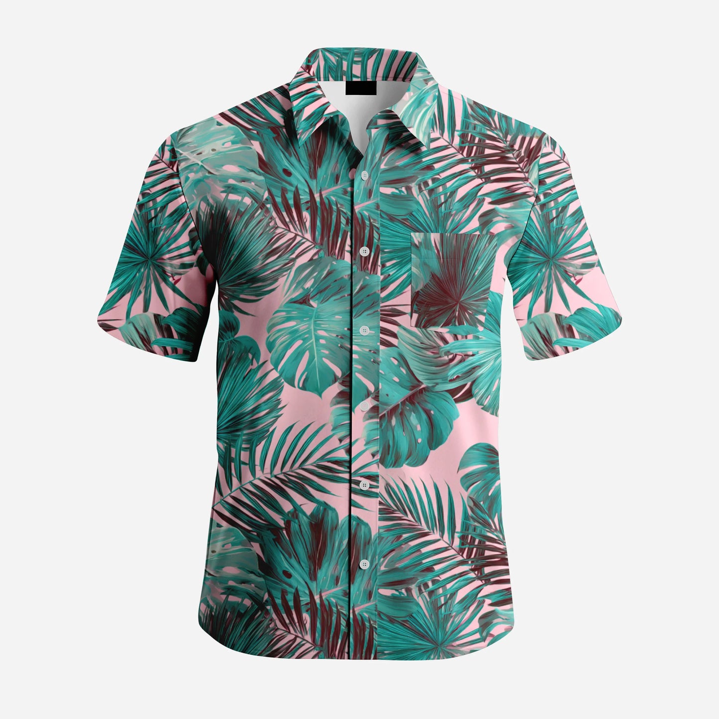 Tribal Pattern Short Sleeve Shirt | Brown Geometric Print Men's Top