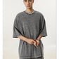 285G 330G 100% Cotton American  Retro Ribbon Crewneck T-shirt Casual Sports Suit Custom Iogo Work Clothes for Men T-Shirt Set