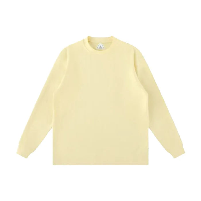 OEM/ODM Custom LOGO High Quality Blank Loose Bottom Casual T-shirt Versatile Streetwear Long Sleeve 260g Over-sized Sweater