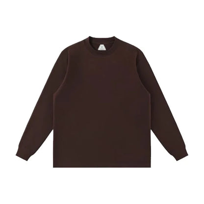 OEM/ODM Custom LOGO High Quality Blank Loose Bottom Casual T-shirt Versatile Streetwear Long Sleeve 260g Over-sized Sweater