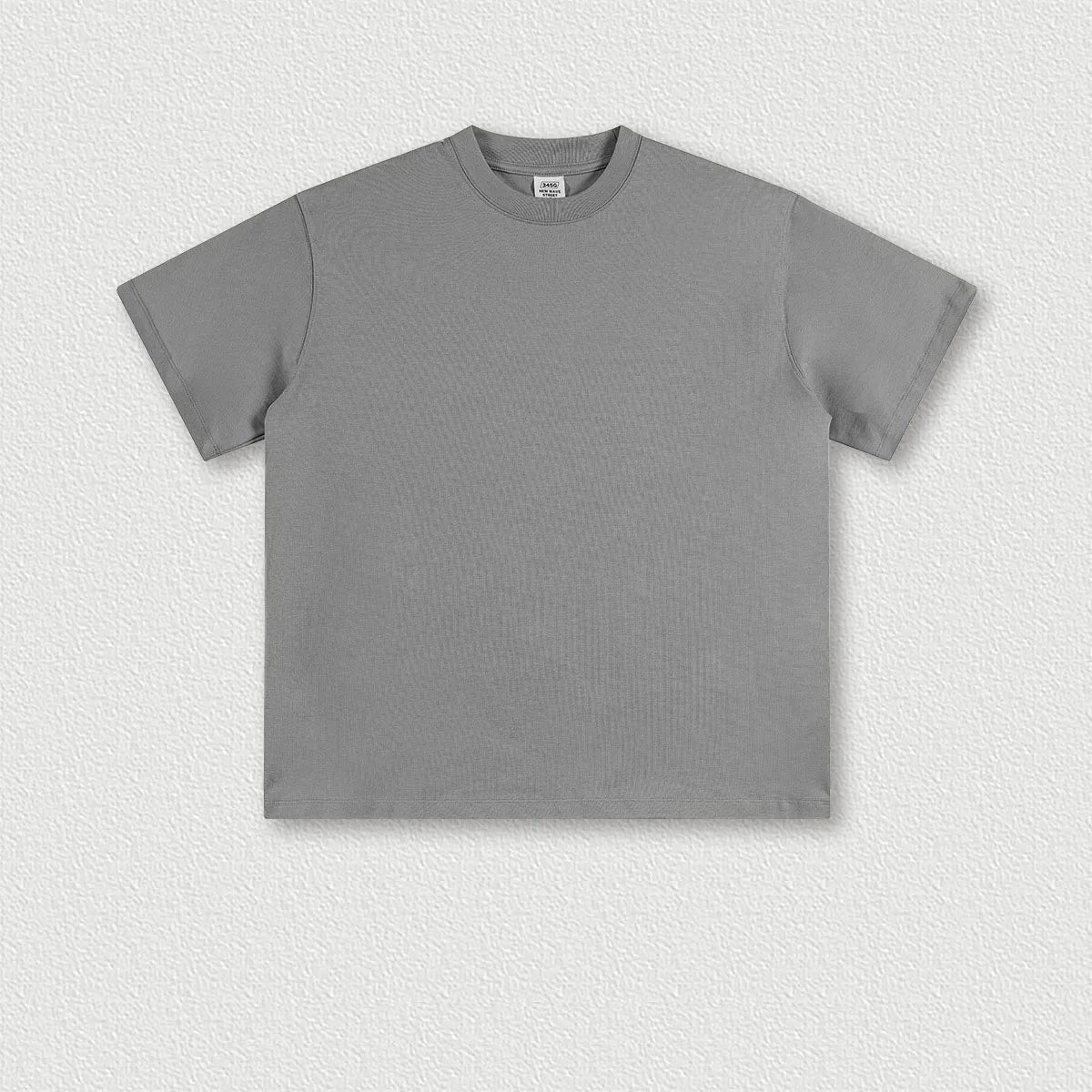 345G 100% Cotton Custom Logo Heavyweight New Trendy Brand Basic Short-sleeved Pure Cotton Loose Casual T-shirt for Men
