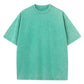 100% Cotton 230G Vintage Snowflake Point Solid Color T-Shirts for Men/Women Short Sleeve Washed Street Hip Hop Tshirts