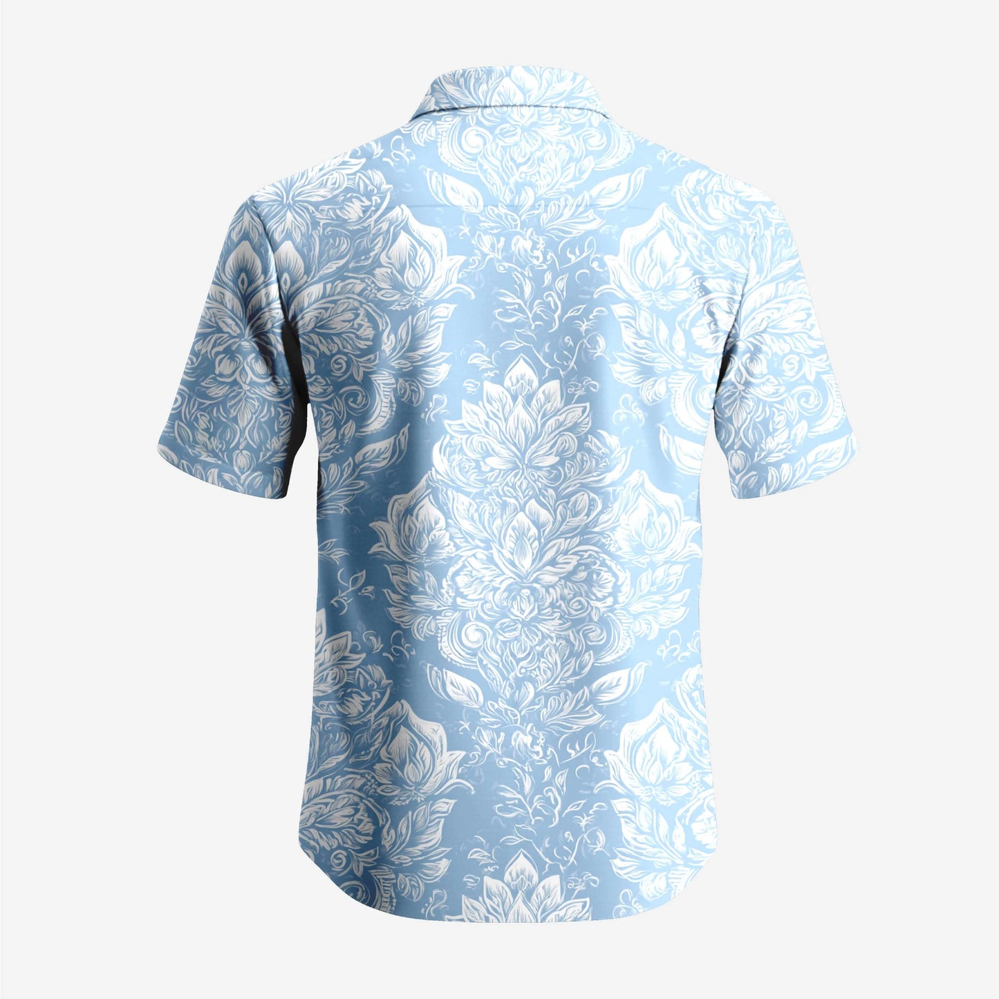 Custom Fashion Men's for Shirt Knitted Quick-Drying Tennis Golf Wear Comfortable Breathable Tropical Floral Print Hawaiian Shirt