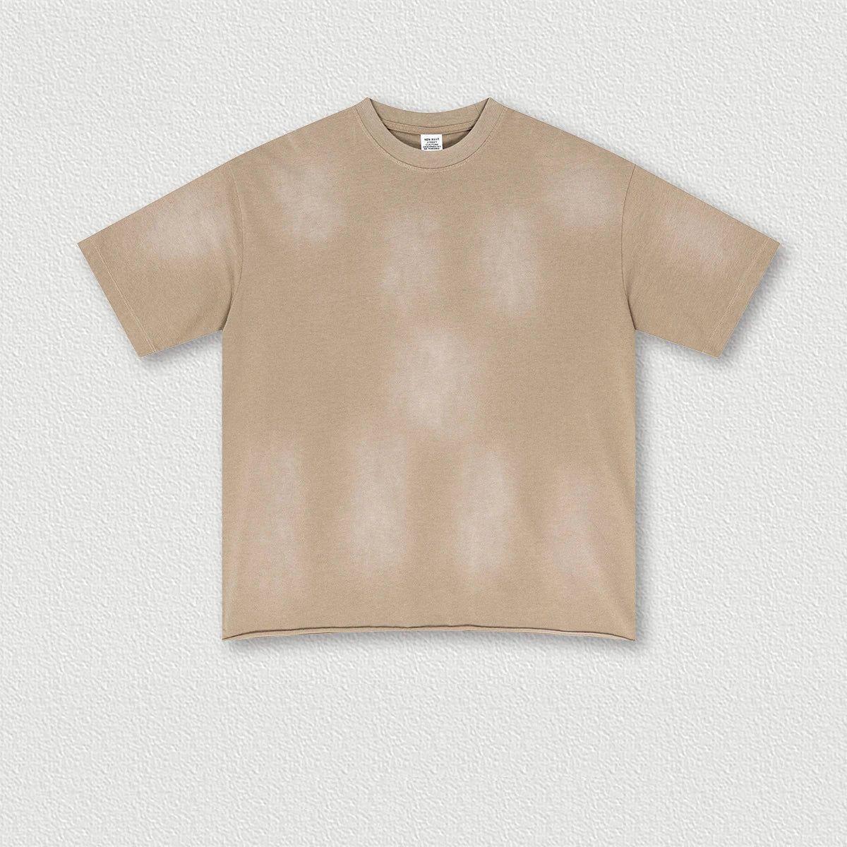 285 Grams 100% Cotton Heavy Weight Plain-patterned Shoulder-loose Rolled-up Short-sleeved Monkey Washed Oversize TShirt