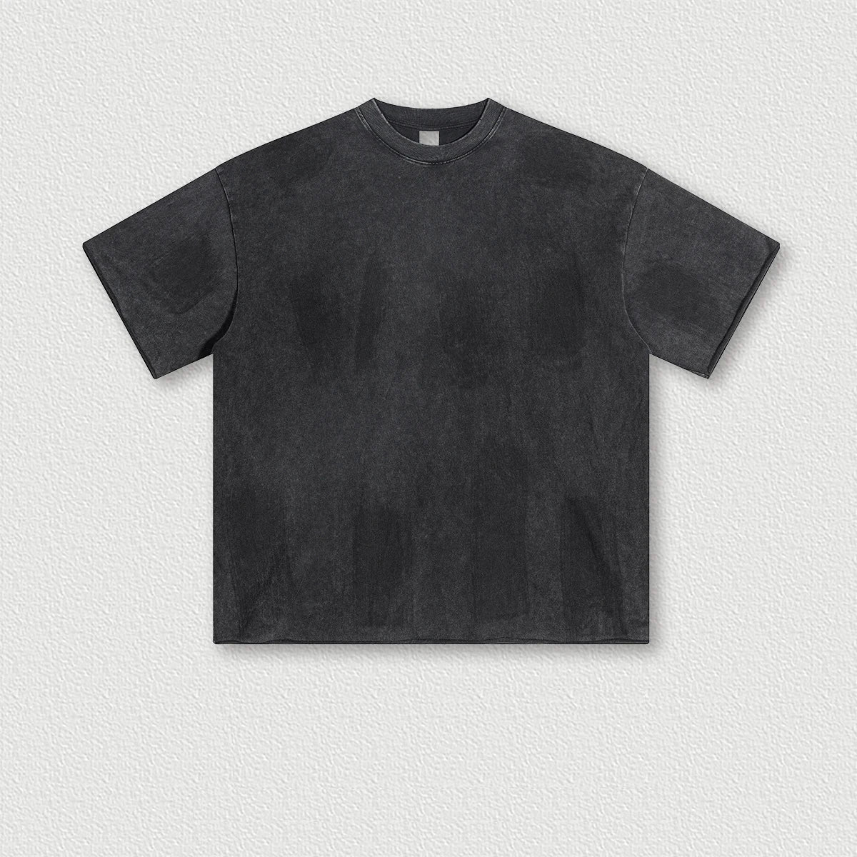310G 100% Cotton Custom Logo Mud Dyed Retro Old Short-sleeved Series Loose School Laziness Loose T-shirt for Men