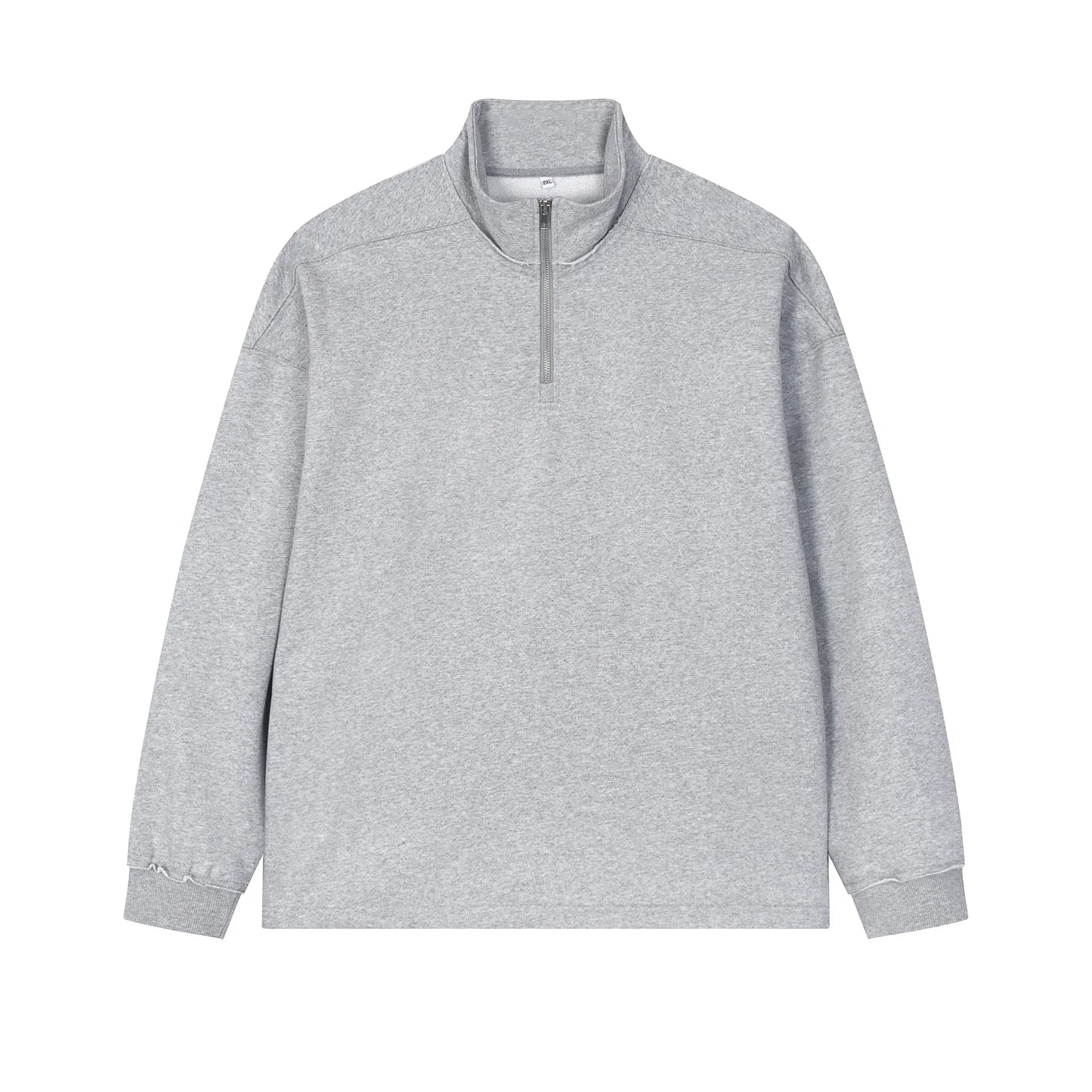 Men's Quarter-Zip Fleece Waterproof Eco-Friendly Windproof Boxy Fit Solid Color Outdoor Hoodie Polyester/Cotton Blend