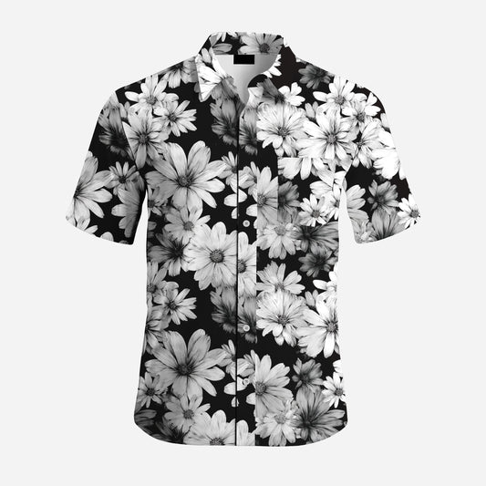 High Quality Vintage Digital Printing Men's Casual Style T-Shirts Stand Collar Floral Print Design 160 Grams XL Hawaiian Shirts