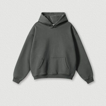 345G Cotton Basic Casual Sports Bundled Foot Suit Sweatshirt Velvet Solid Color Suit Men Fashionable Men's Hoodies Sets