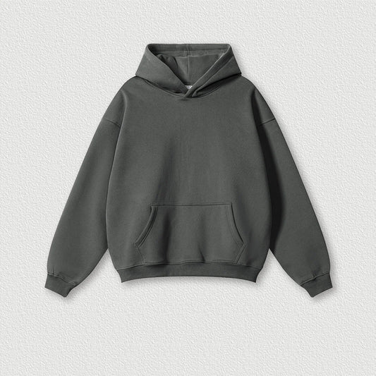 345G Cotton Basic Casual Sports Bundled Foot Suit Sweatshirt Velvet Solid Color Suit Men Fashionable Men's Hoodies Sets