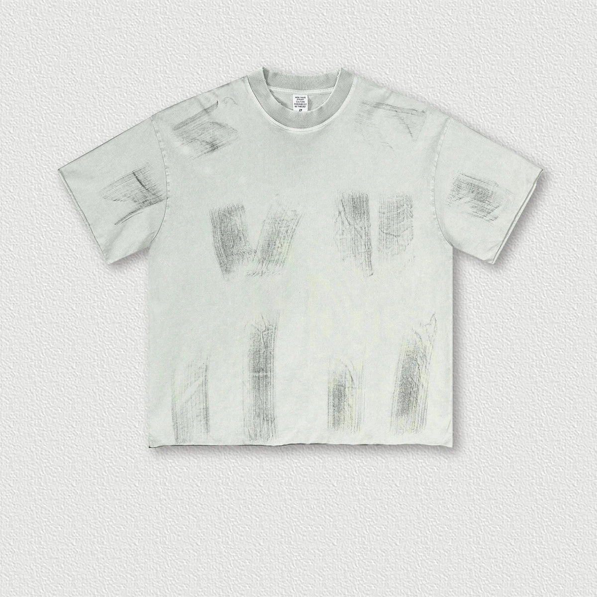 310G 100% Cotton Custom Logo Mud Dyed Retro Old Short-sleeved Series Loose School Laziness Loose T-shirt for Men