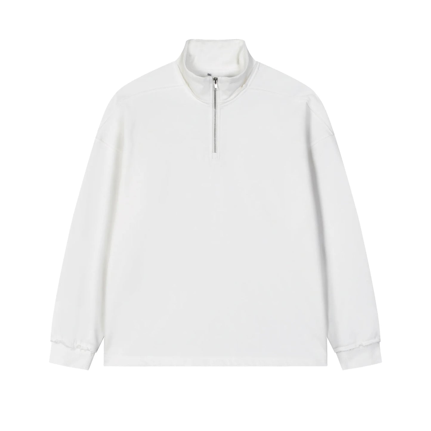 Men's Quarter-Zip Fleece Waterproof Eco-Friendly Windproof Boxy Fit Solid Color Outdoor Hoodie Polyester/Cotton Blend