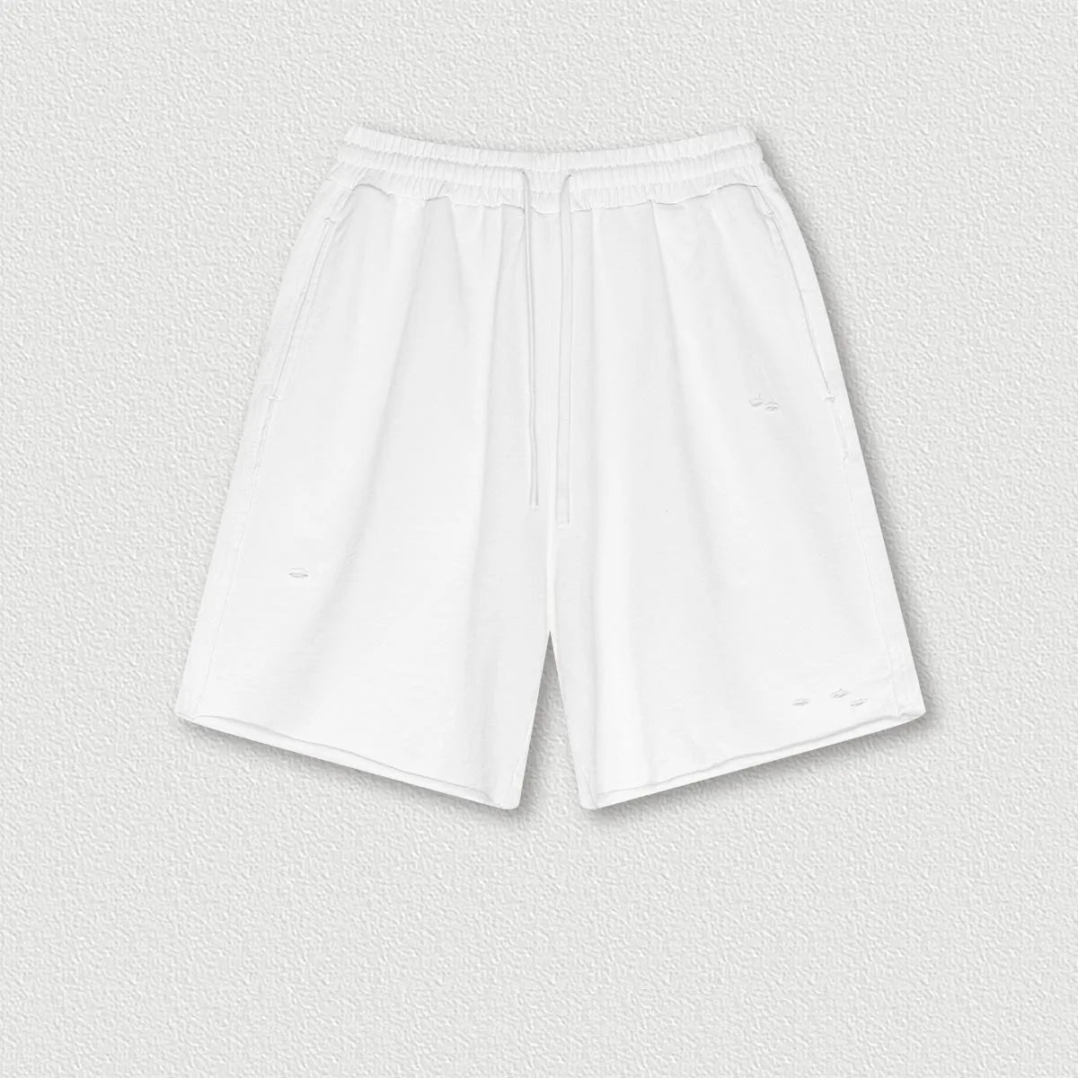 330G Custom Summer High Street Washed Batik Knee Length Shorts Men's Trendy Brand Wasteland Style Five-point Shorts