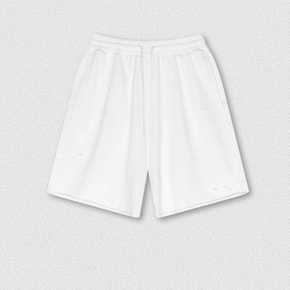 330G Custom Summer High Street Washed Batik Knee Length Shorts Men's Trendy Brand Wasteland Style Five-point Shorts