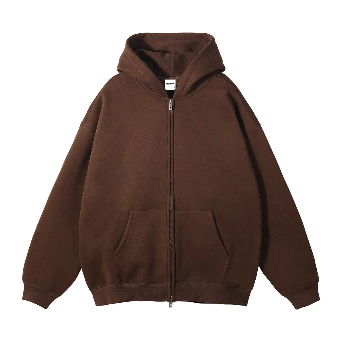 Men Hoodie Double-ended Zipper Pullover High Quality Blank Zip up Hoodies Fleece Cotton 350g Mens Hooded Jacket