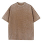 100% Cotton 230G Vintage Snowflake Point Solid Color T-Shirts for Men/Women Short Sleeve Washed Street Hip Hop Tshirts