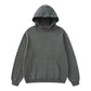 Custom Logo Embroidery Washed Vintage OEM/ODM Men's Autumn/Winter Long Solid Color Oversized Fleece Hooded Sweatshirt With Pocket