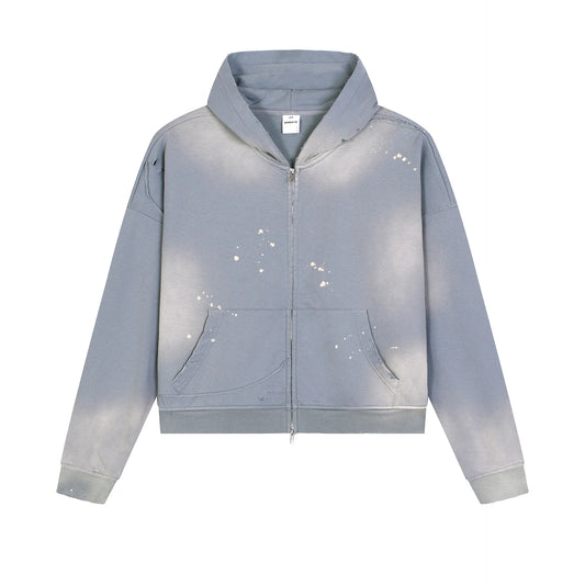 Men Hoodie Double-ended Zipper Pullover High Quality Blank Zip up Hoodies Fleece Cotton 350g Mens Hooded Jacket