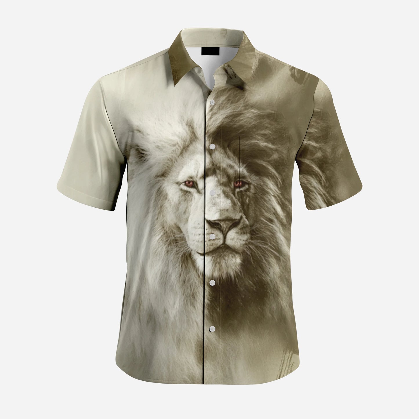 Men's Floral Pattern Hawaiian Beach Summer Single-Breasted Anti-Wrinkle Button Short Sleeve Formal Tropical Style Casual Shirt