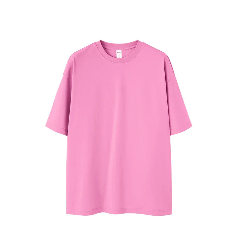 2026 Spring Summer Collection Heavy 260G Fashion Brand T-Shirts Casual Sorona Loose Drop Shoulder Short Sleeves Knitted