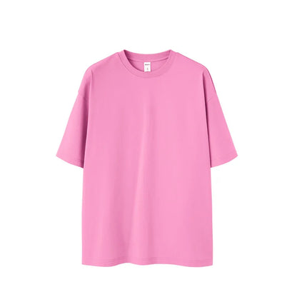 2026 Spring Summer Collection Heavy 260G Fashion Brand T-Shirts Casual Sorona Loose Drop Shoulder Short Sleeves Knitted