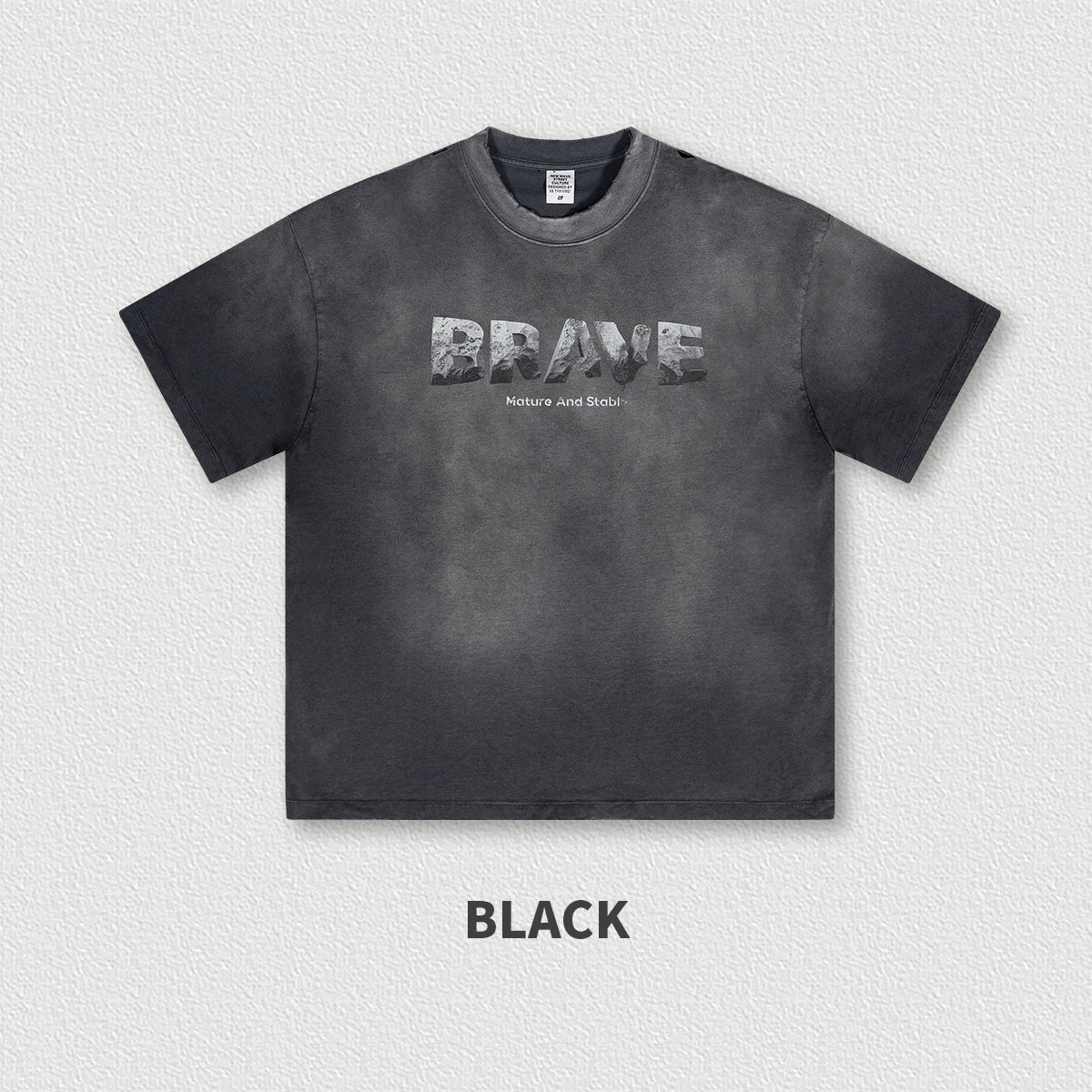 230G Heavyweight 100% Cotton Fashion Brand Tie-dye Washed Tshirt Street Style Letter Short-sleeved T-shirt
