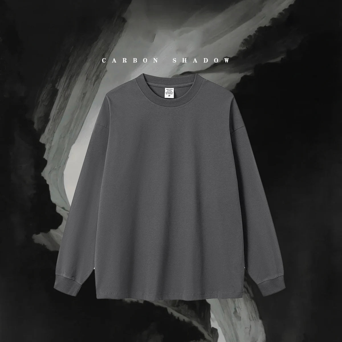225 Grams 100% Cotton Heavy Weight Loose Fit Sports Basic 5A Antibacterial Functional Long-sleeved T-shirt for Men