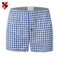 Men's Plaid Print Boxer Shorts 100% Polyester Soft Stretchy Blended Woven Elastic Plus Size Drawstring Men's Shorts