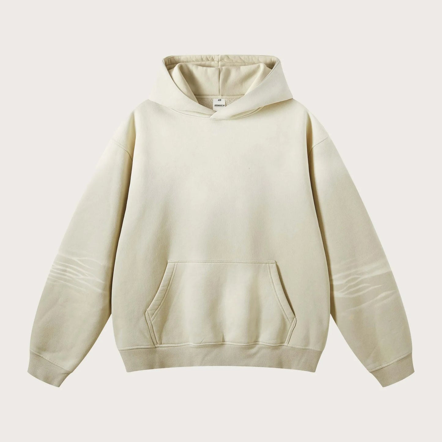 OEM/ODM Custom Logo 375g Autumn Winter American Loose Wash Water Make Fleece Hooded Sweater Solid Color Hoodie