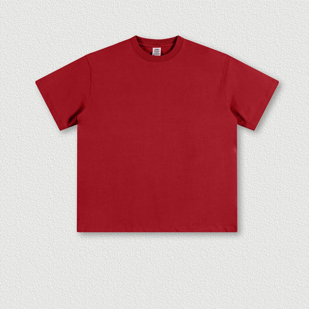 345G 100% Cotton Custom Logo Heavyweight New Trendy Brand Basic Short-sleeved Pure Cotton Loose Casual T-shirt for Men