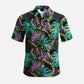 Men's Hawaiian Shirt Print Loose Fit Short Sleeve Casual Button Down Holiday Beach Shirt with Pocket for Summer