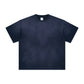 Men' Summer New Stitching Short Sleeve 260g Washed to Make Daily White Shirt Men's American Retro Pure Cotton Short Tshirt