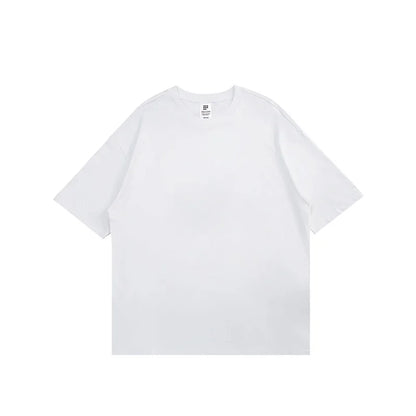 2026 Summer New Product American West Coast Brand Black and White Solid Color T-shirts 220g Combed Cotton Short Sleeves tshirt