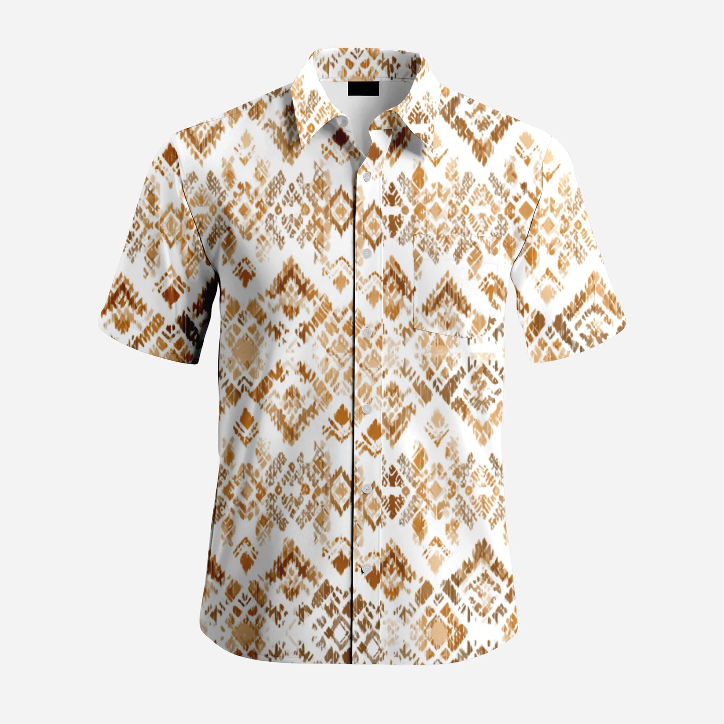Men's Hawaiian Shirt Print Loose Fit Short Sleeve Casual Button Down Holiday Beach Shirt with Pocket for Summer
