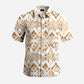 Custom Printed 100% Polyester Floral Stand Collar Casual Men's Button-Up Shirt for Beach Vacation Anti-Pilling Shirts OEM Service