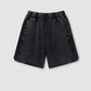 330G 100% Cotton Custom logo High Street Batik Washed Old Men's Shorts Loose Mid-Pants Men Fashion Brand Casual Shorts