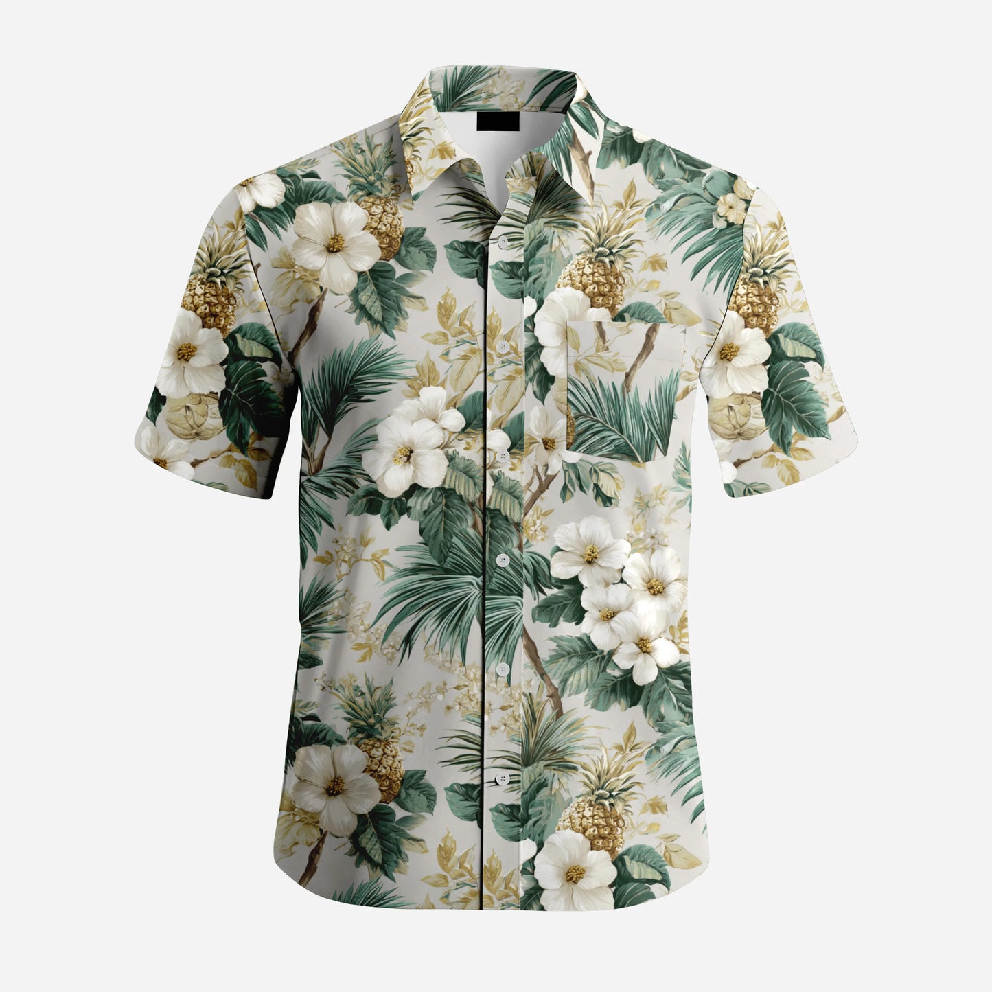 Pink Monstera Leaf Hawaiian Shirt | Tropical Plant Print Short Sleeve