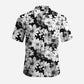 American Retro Floral Men's Short-Sleeved Casual Shirt 100% Polyester Hawaiian Style Summer Thin Loose Fit Handsome Shirts