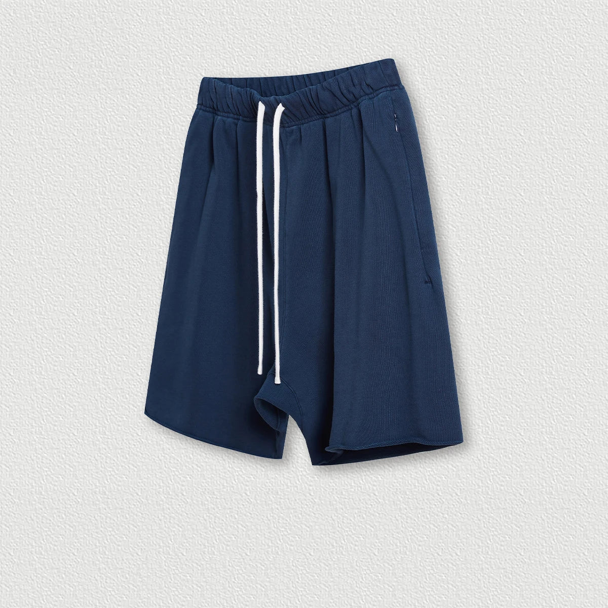 410 Grams 100% Cotton Custom Logo Fashion Brand Retro High Street Loose Edge Shorts Summer Casual Sports Washed Shorts for Men